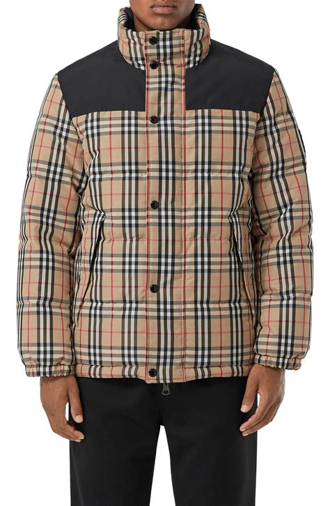 burberry men puffer coat|Burberry reversible jacket men's.